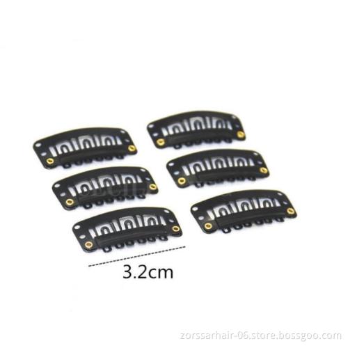 Cheap Clips in  hair net  Hairpieces Snap-Comb Wig Clips Suitable for wig hair Metal Clips For Hair Extension